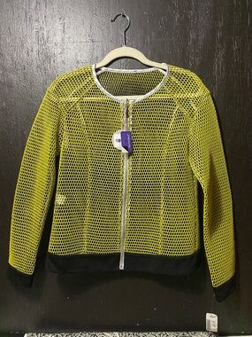 Patrizia Luca Milano Reversible Neon Mesh Bomber Jacket - Size M